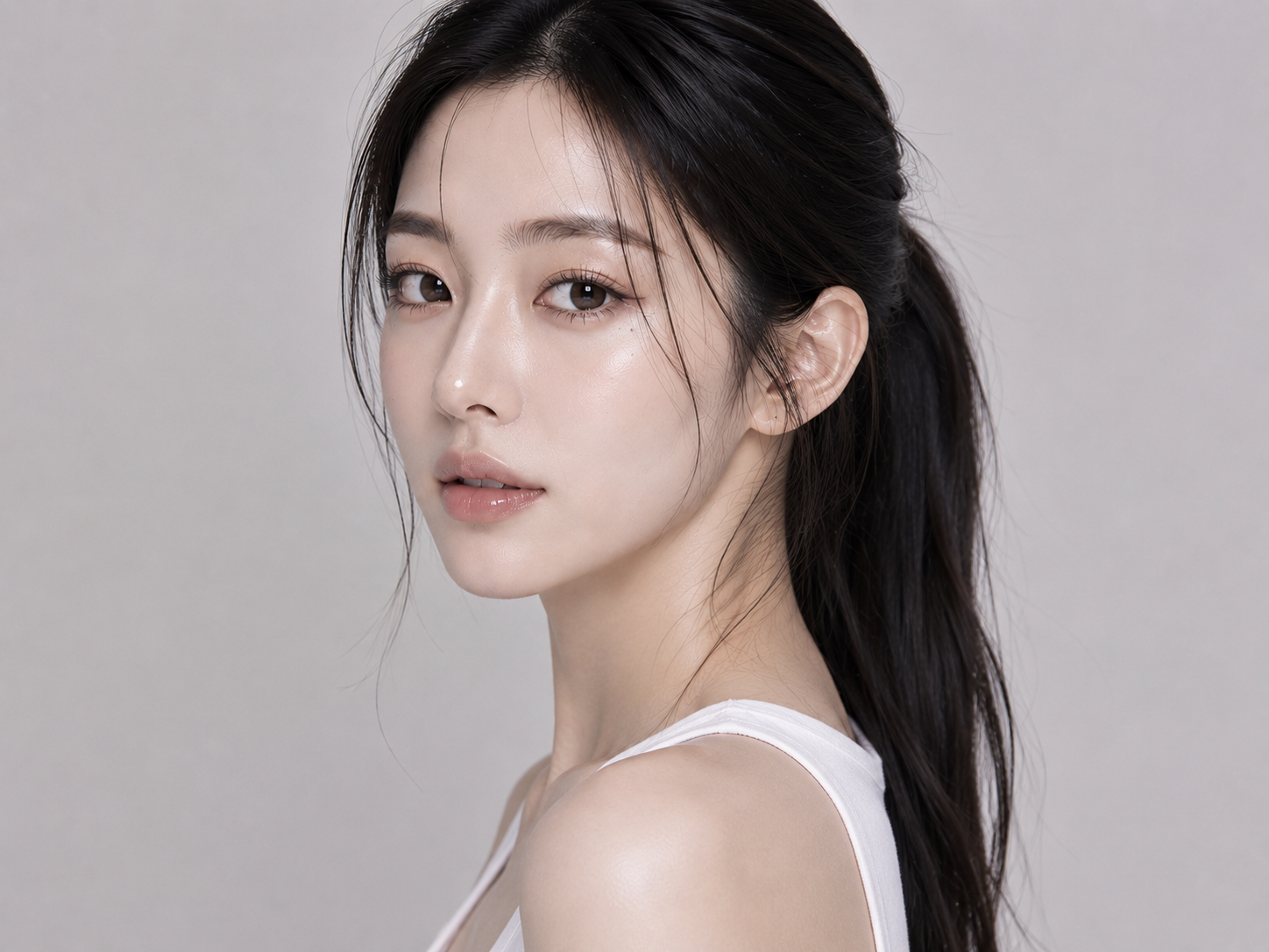 리프팅 밴드를 활용해 꾸준히 얼굴 근육 운동 관리 후 사진
